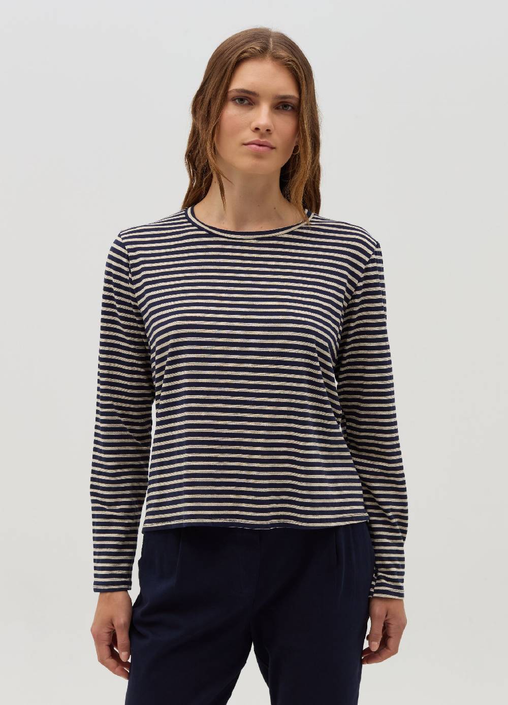 HYBRID T-shirt A Righe In Lurex Con Maniche Lunghe