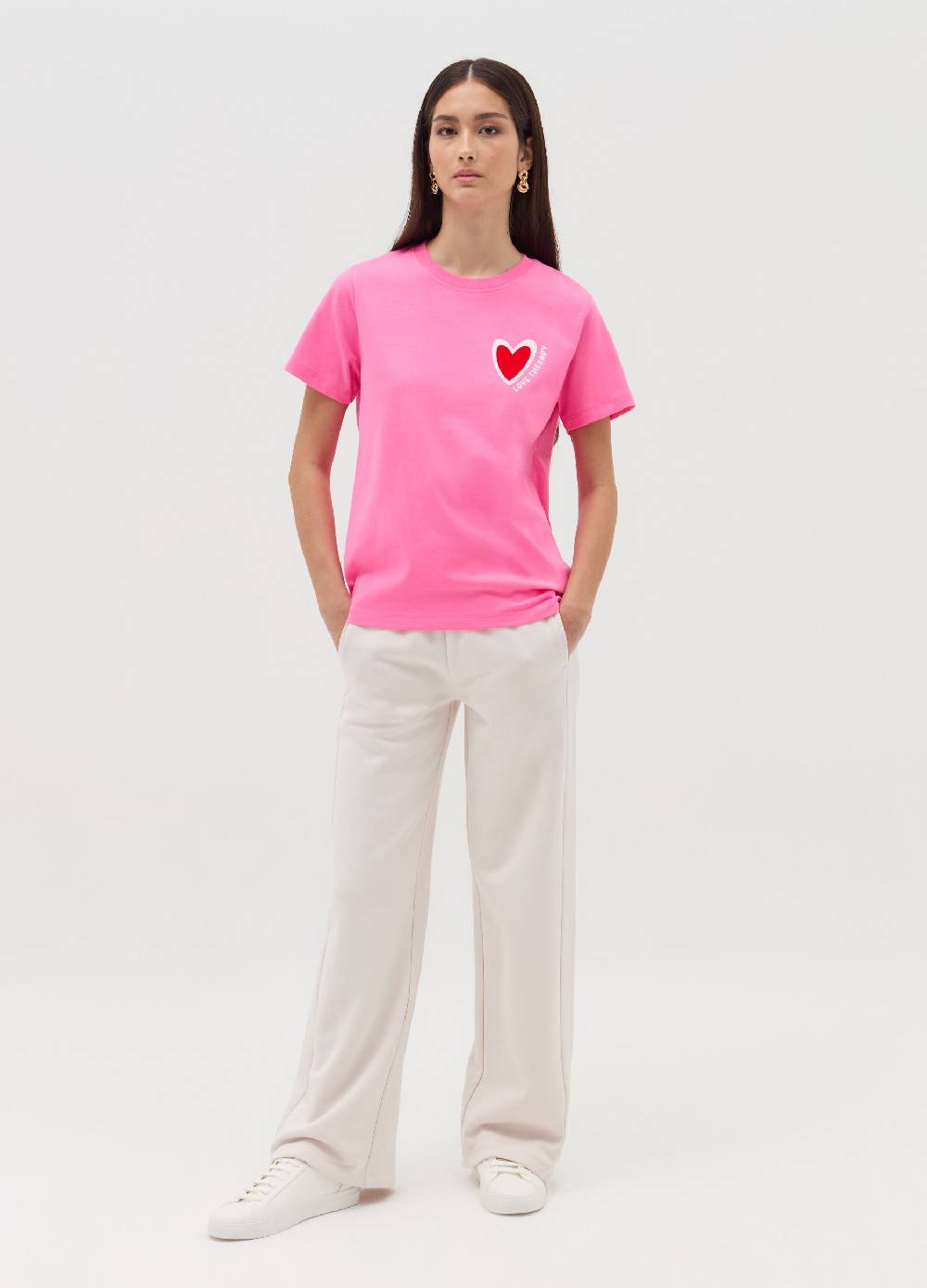 LOVE THERAPY T-shirt Con Stampa Cuore