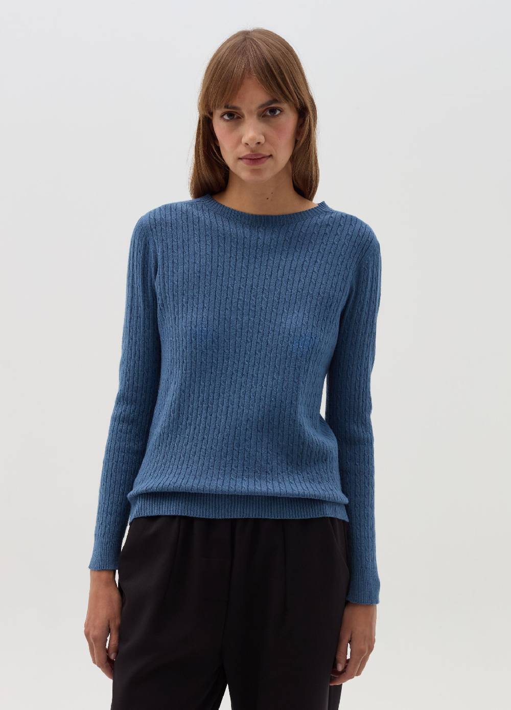 HYBRID Maglia A Coste Piatte Con Lavorazione Intrecciata