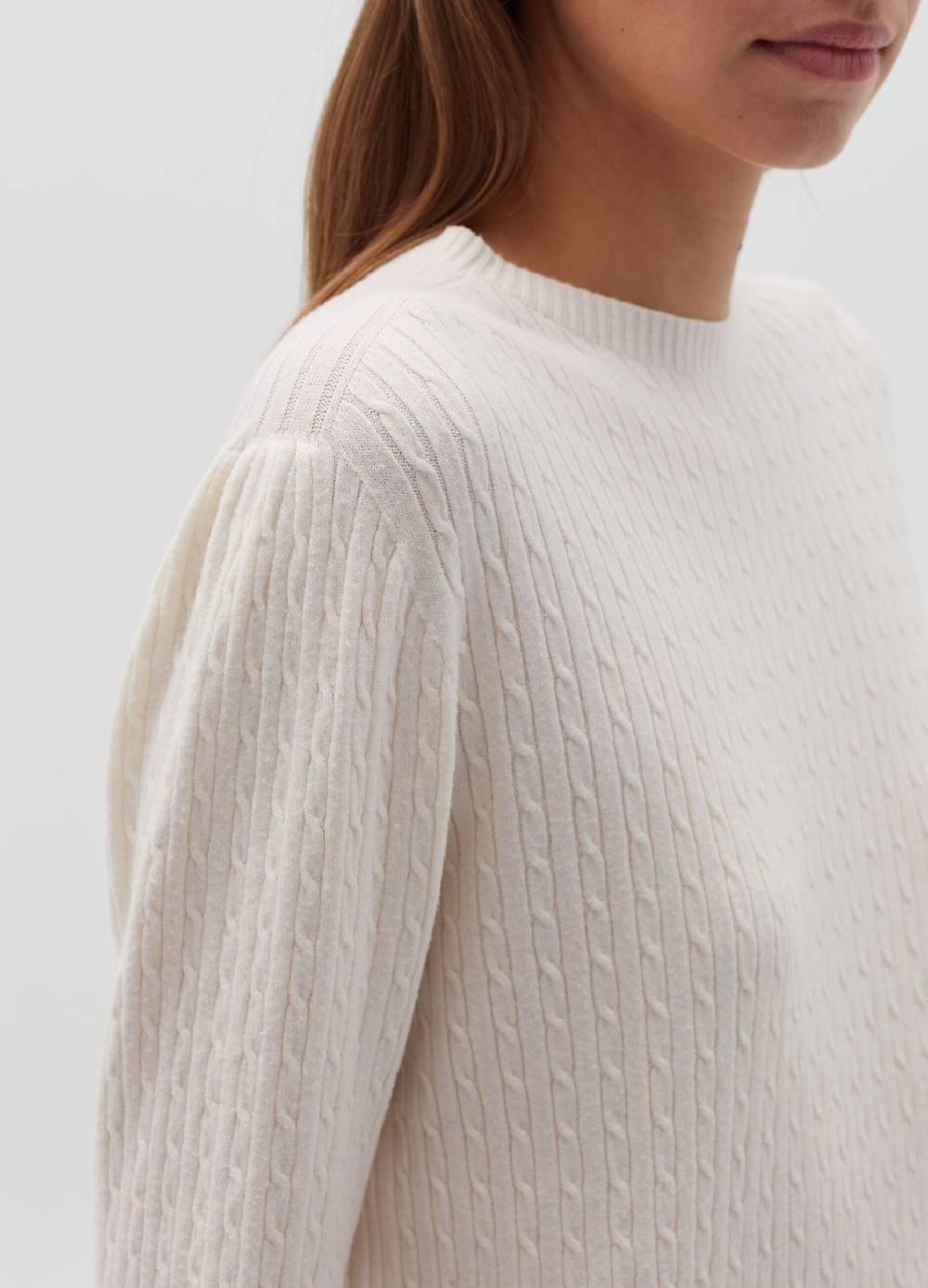 HYBRID Maglia A Coste Piatte Con Lavorazione Intrecciata