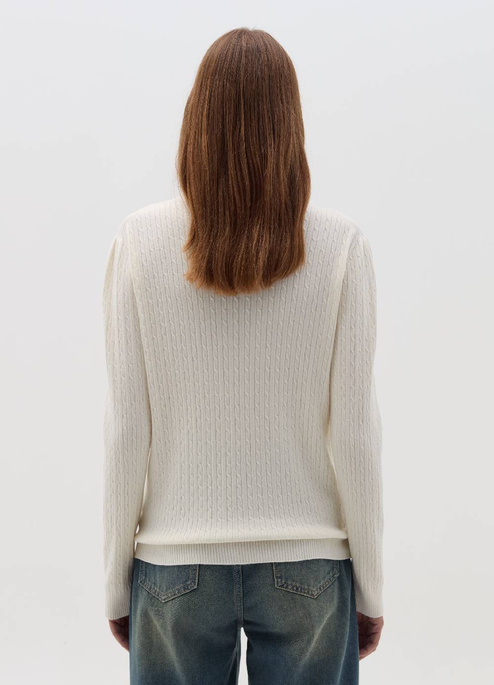 HYBRID Maglia A Coste Piatte Con Lavorazione Intrecciata