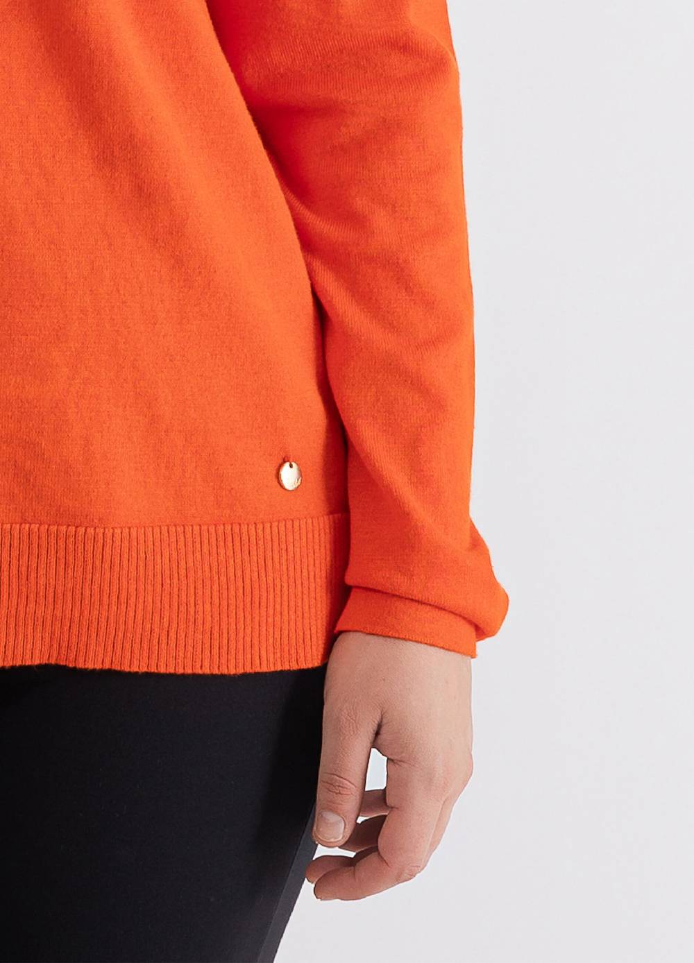 OCTOBER Maglia A Maniche Lunghe Scollo A Barca Curvy