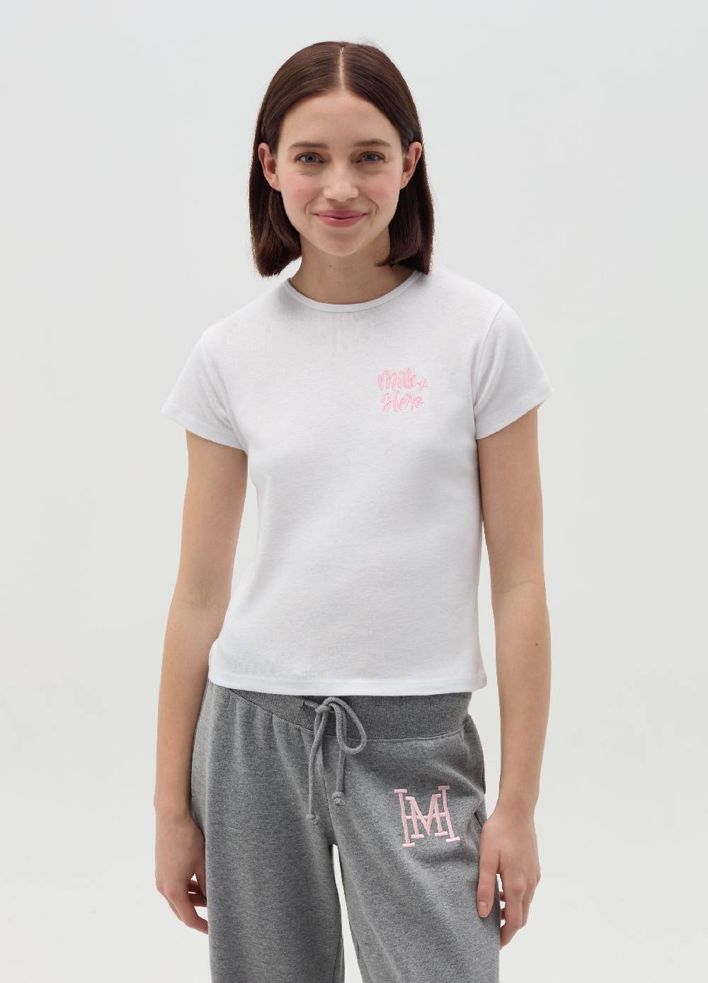 MILK+HERO T-shirt Girocollo Con Ricamo