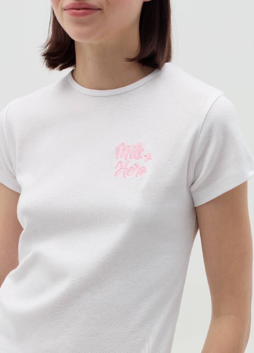 MILK+HERO T-shirt Girocollo Con Ricamo