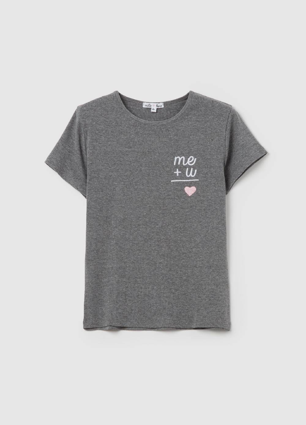 MILK+HERO T-shirt girocollo con ricamo