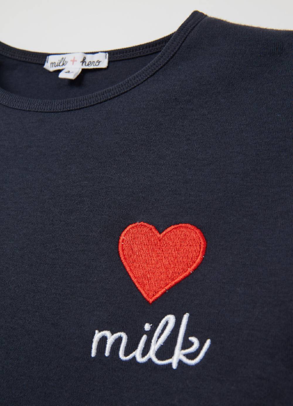 MILK+HERO T-shirt Girocollo Con Ricamo