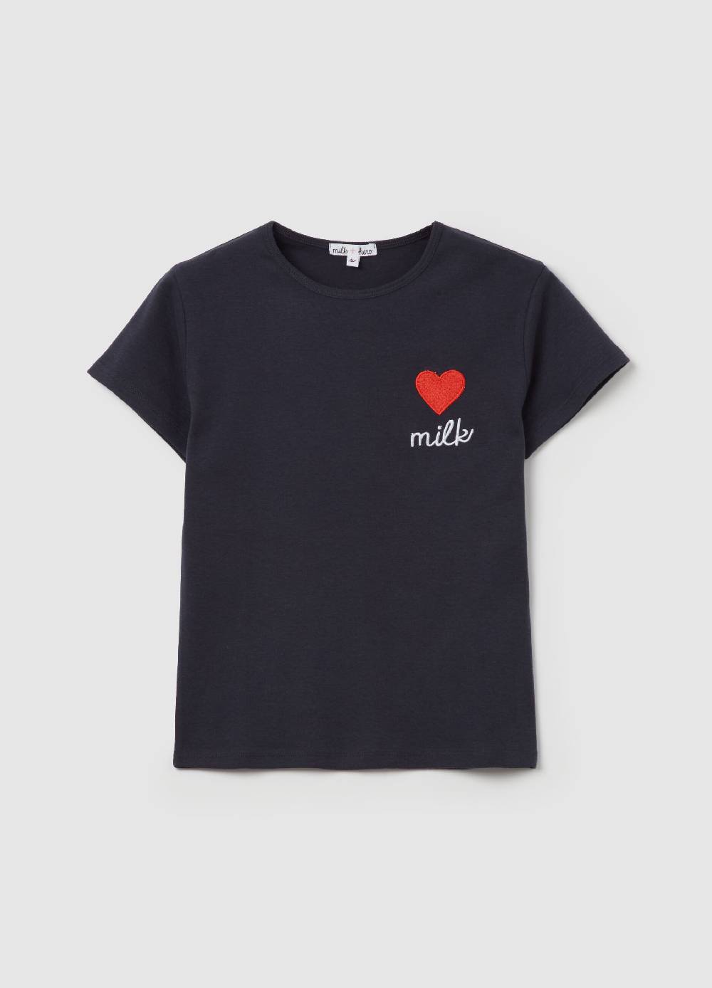 MILK+HERO T-shirt girocollo con ricamo
