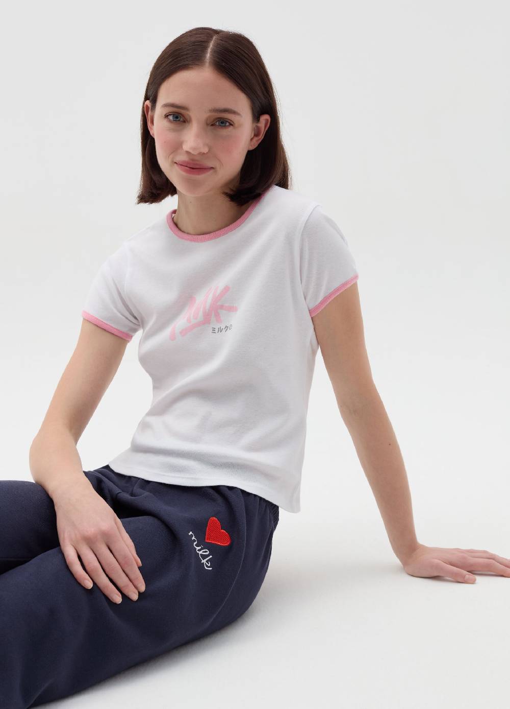 MILK+HERO T-shirt Girocollo Con Stampa