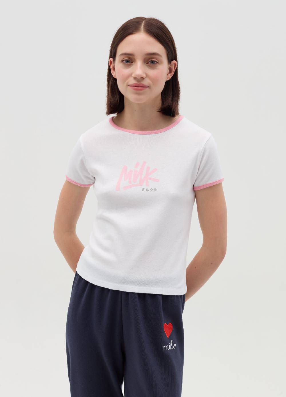MILK+HERO T-shirt girocollo con stampa