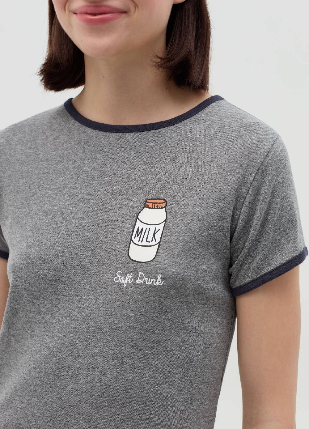 MILK+HERO T-shirt Girocollo Con Stampa