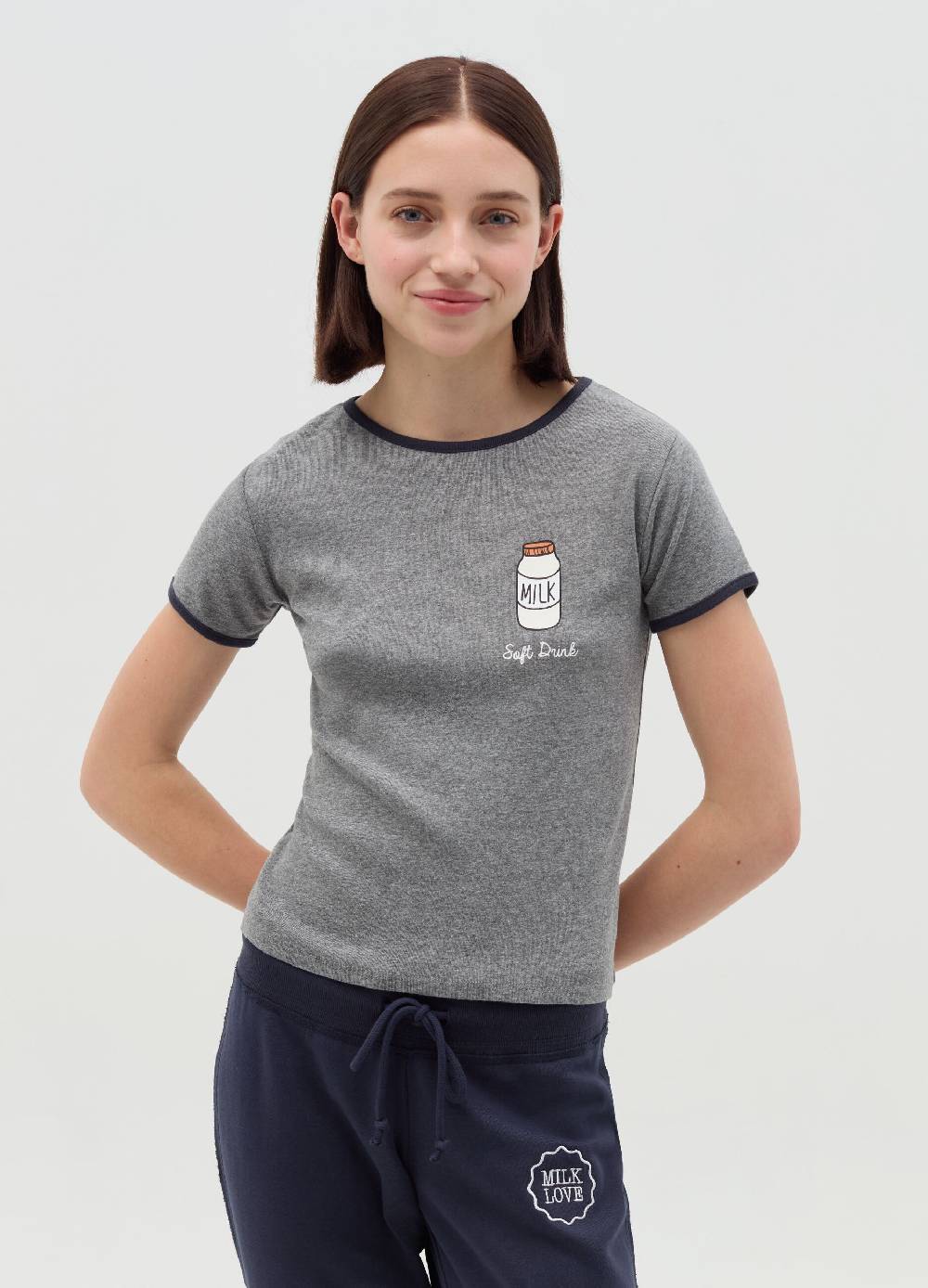 MILK+HERO T-shirt girocollo con stampa