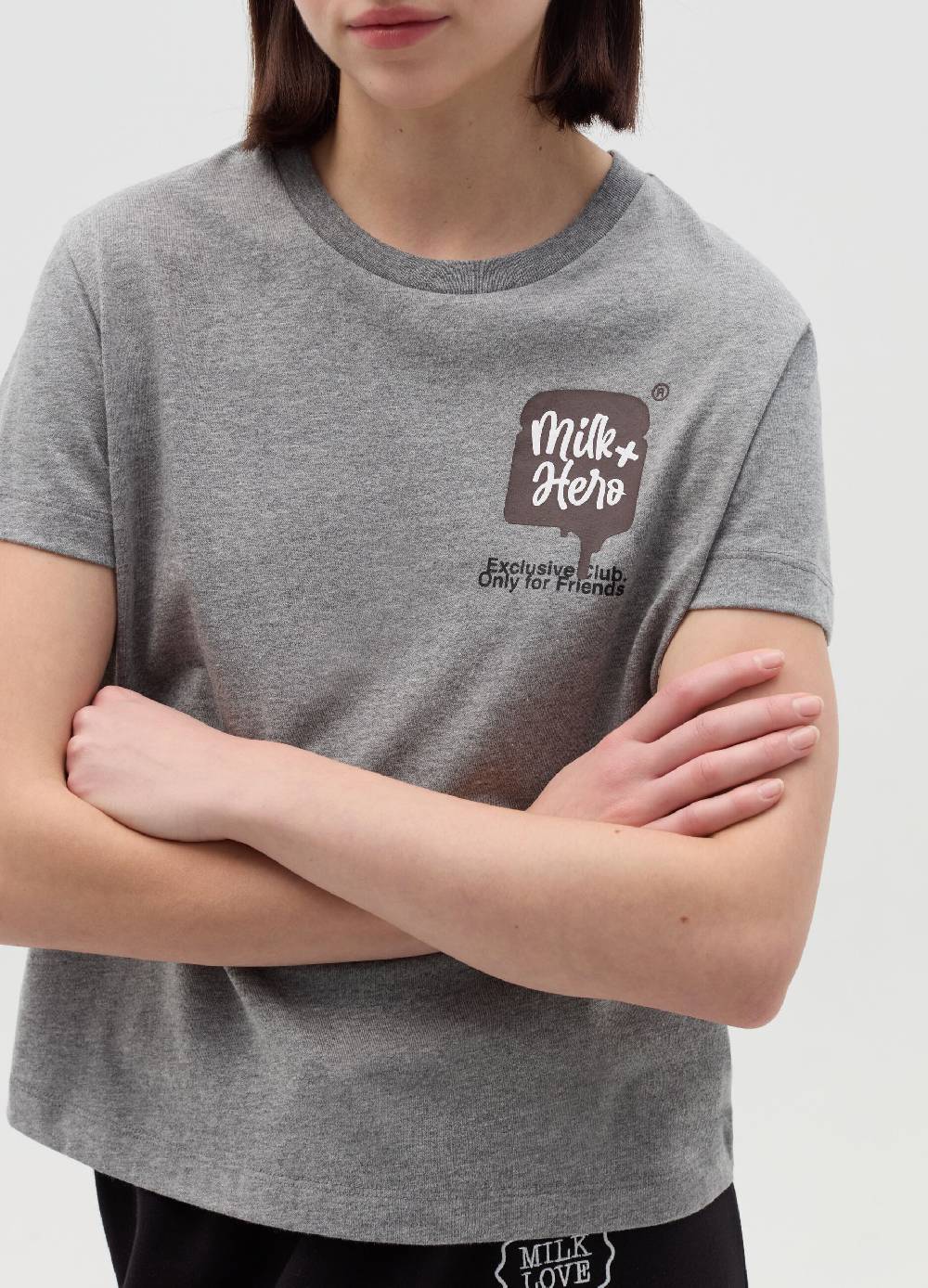 MILK+HERO T-shirt Girocollo In Cotone