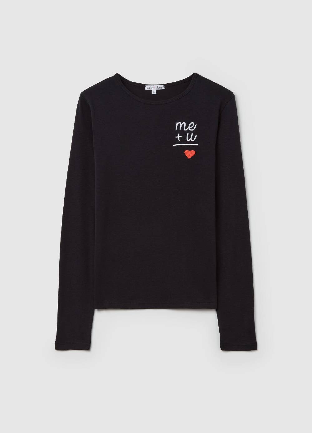 MILK+HERO T-shirt in cotone con maniche lunghe