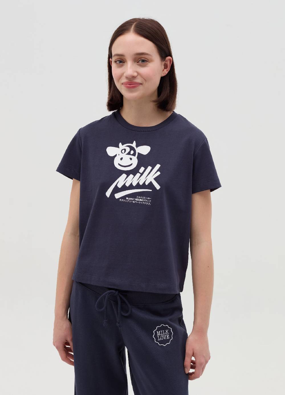 MILK+HERO T-shirt in cotone con stampa