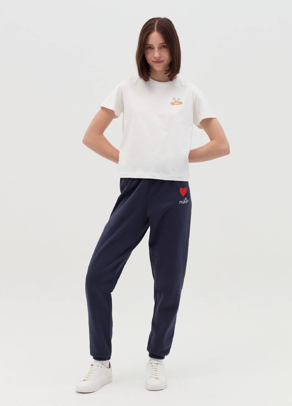 MILK+HERO T-shirt in cotone con stampa