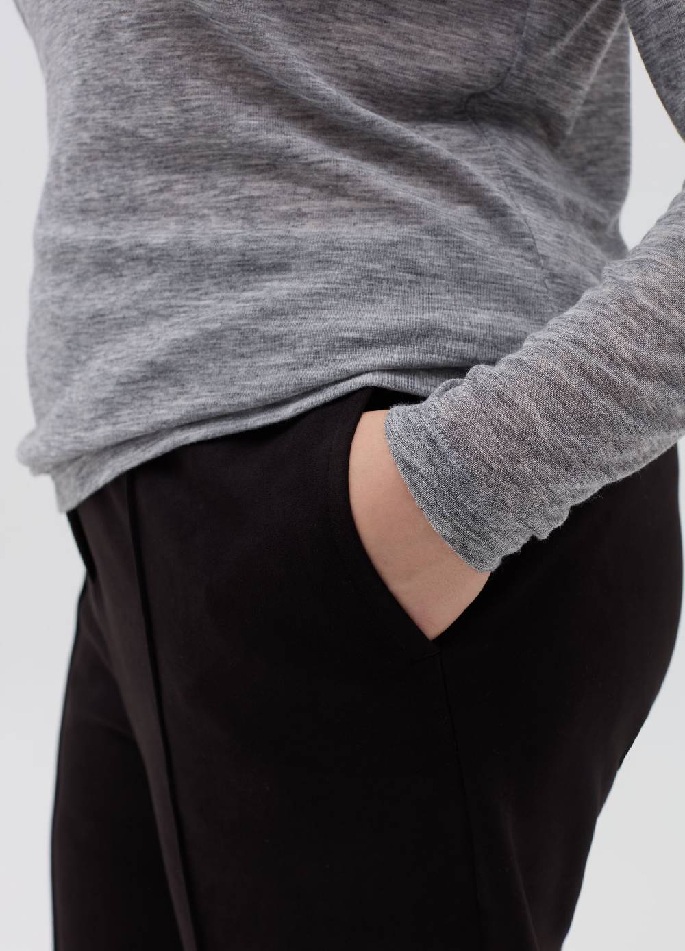 MYA Maglia Maniche Lunghe A Collo Alto Curvy