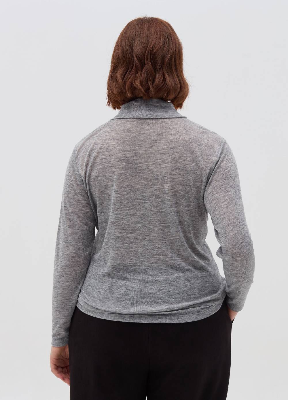 MYA Maglia Maniche Lunghe A Collo Alto Curvy