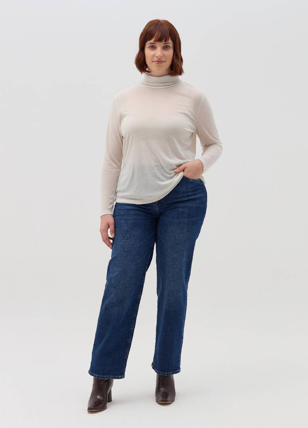 MYA Maglia maniche lunghe a collo alto Curvy