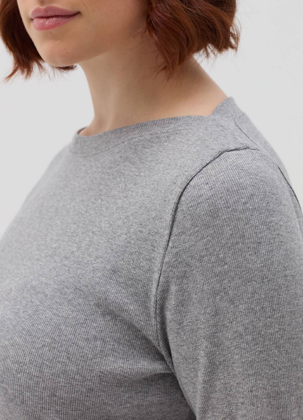 MYA T-shirt A Costine Con Scollo A Barca Curvy