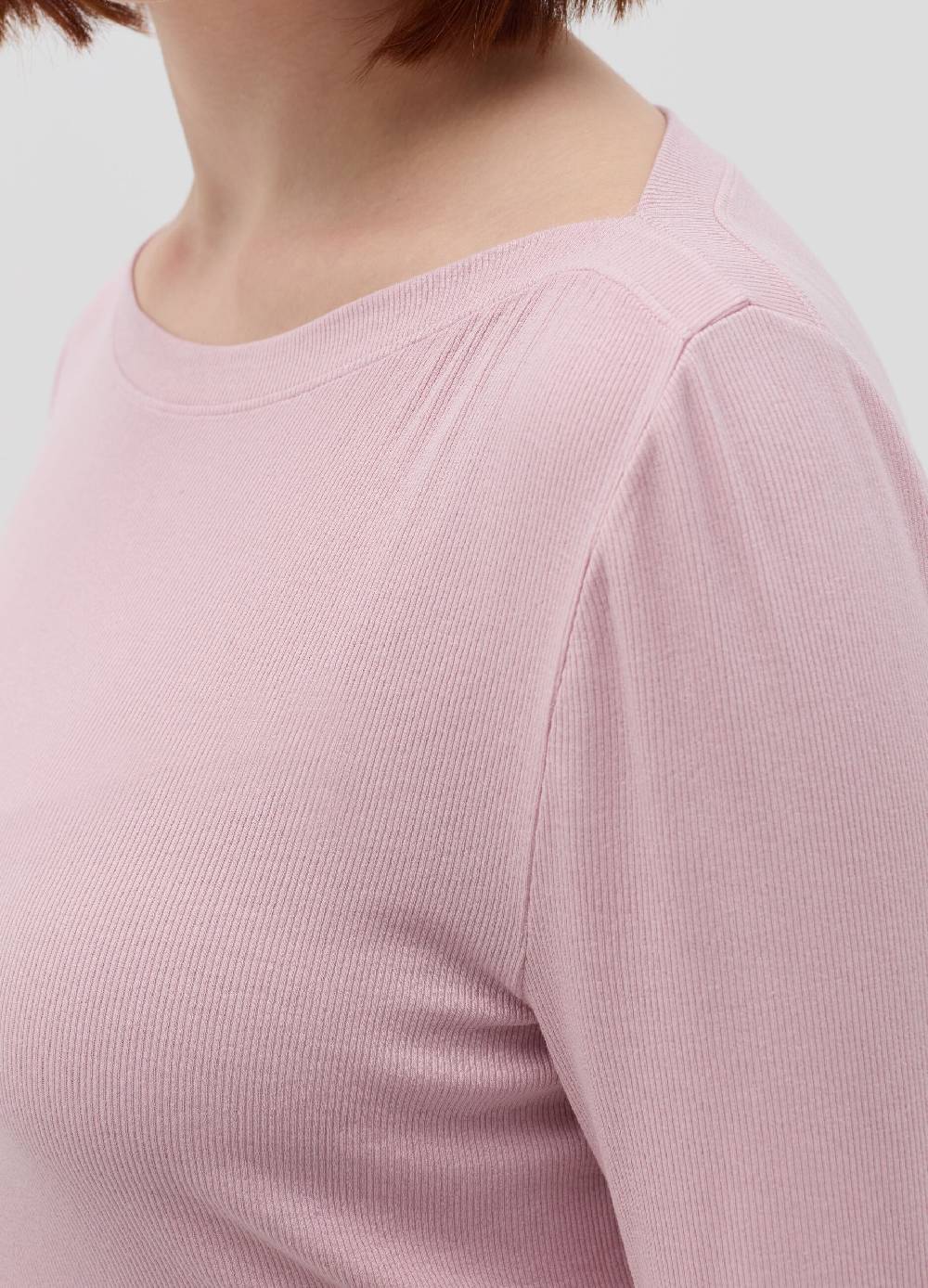 MYA T-shirt A Costine Con Scollo A Barca Curvy