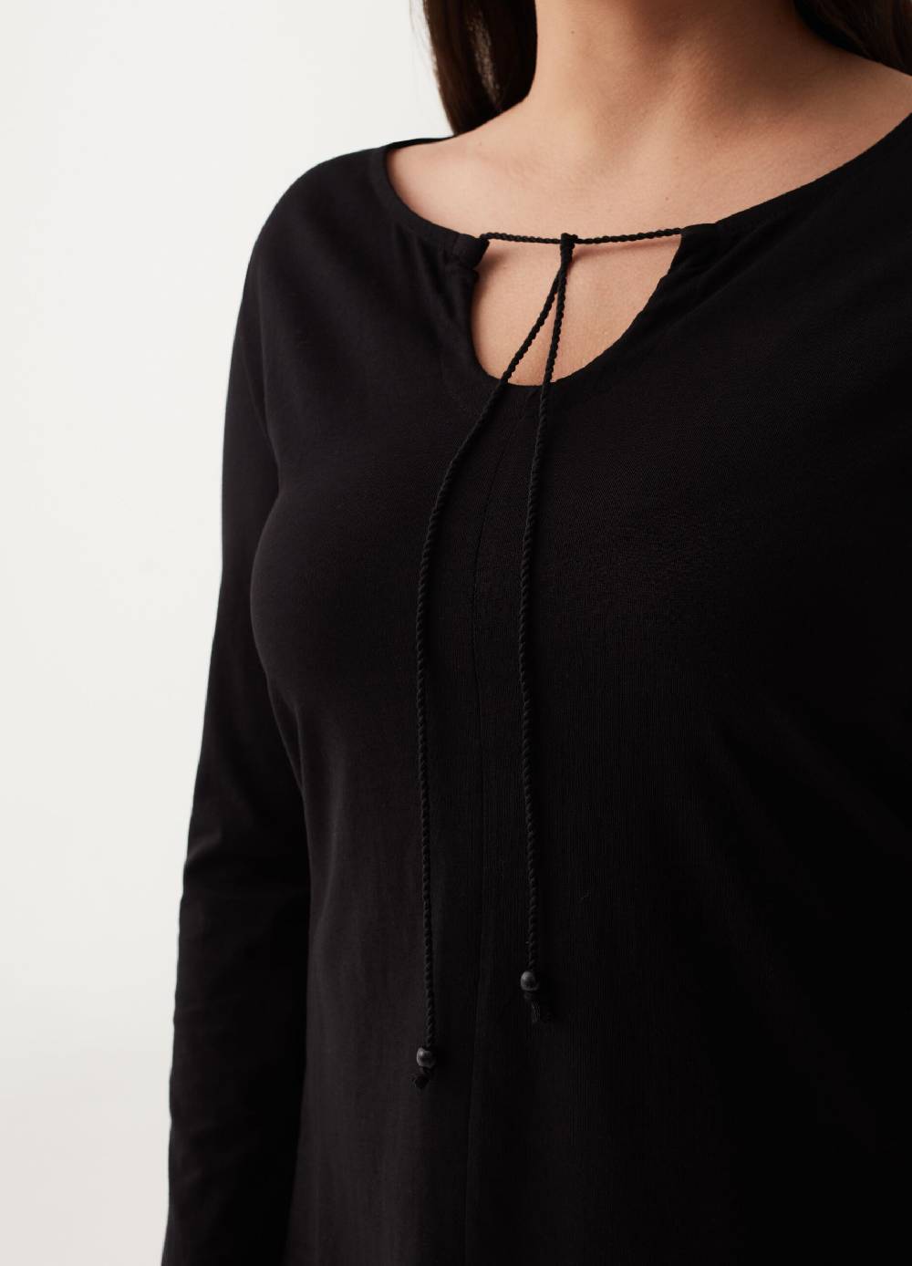 MYA T-shirt A Maniche Lunghe Con Laccetto Curvy