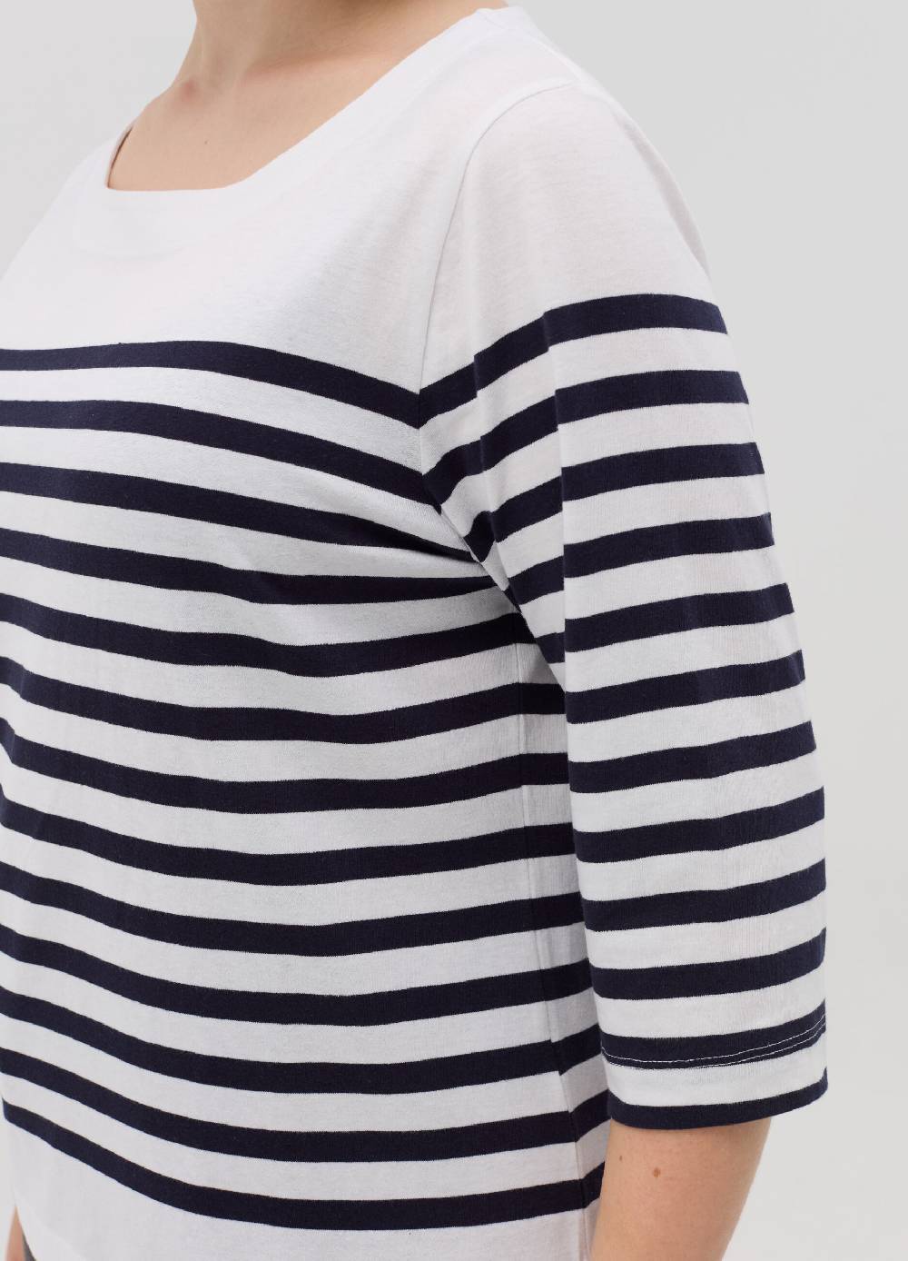 MYA T-shirt A Righe Maniche A Tre Quarti Curvy