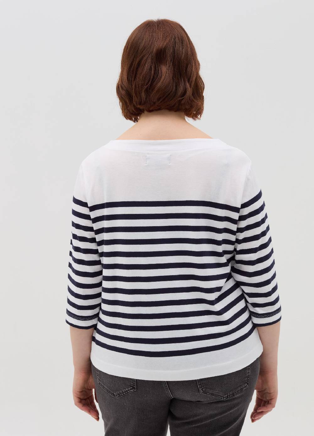 MYA T-shirt A Righe Maniche A Tre Quarti Curvy