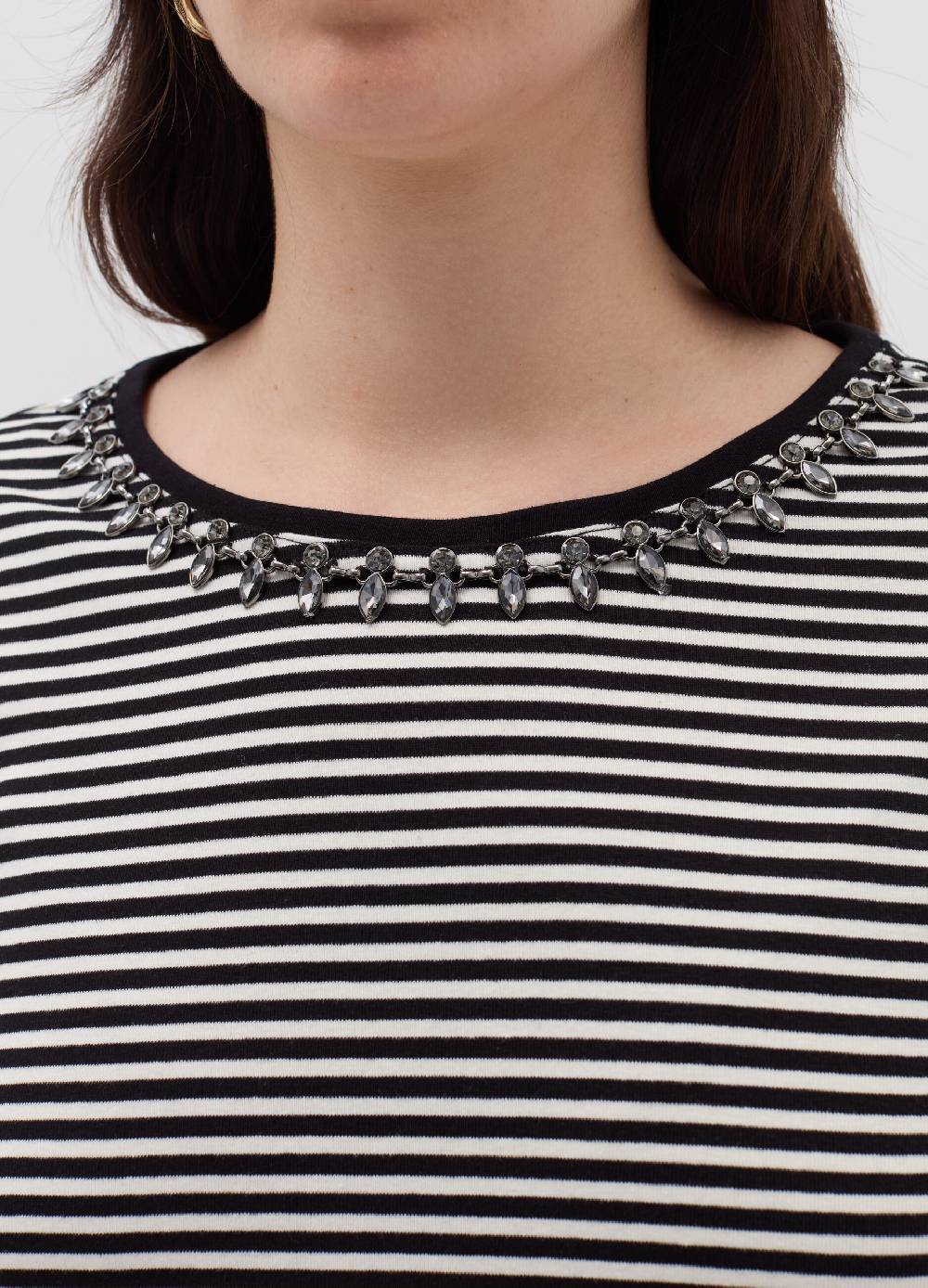 MYA T-shirt Con Applicazione Gioiello Curvy