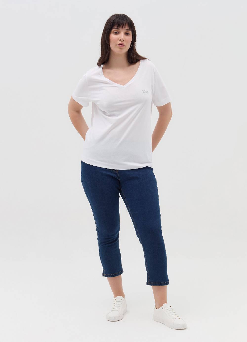 MYA T-shirt con ricamo lurex Curvy