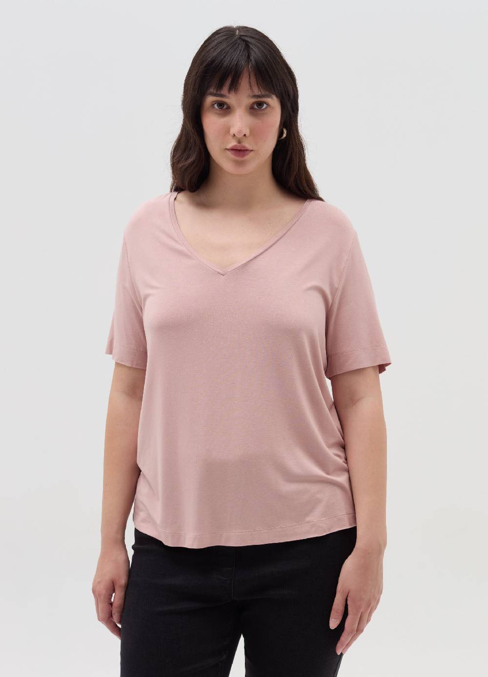MYA T-shirt Con Scollo A V Curvy
