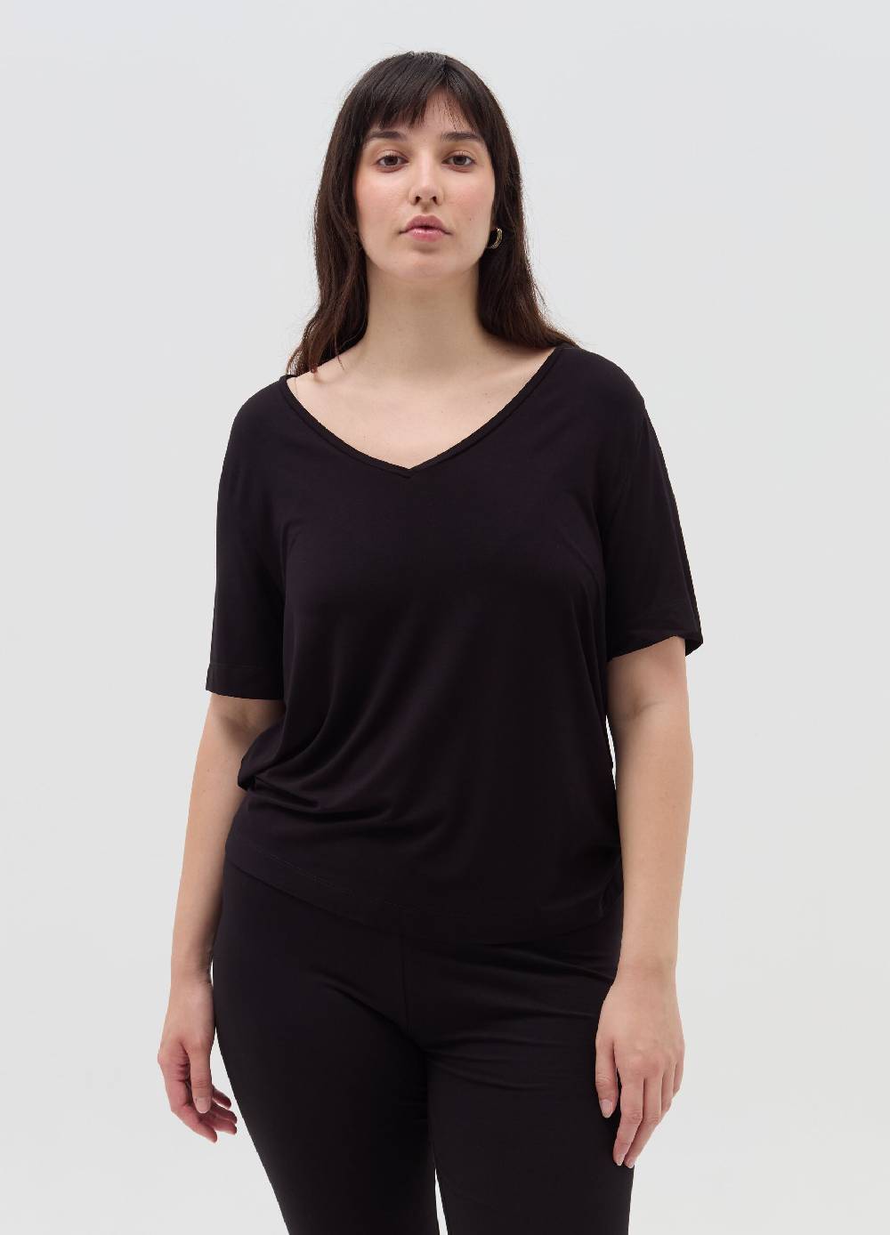 MYA T-shirt Con Scollo A V Curvy