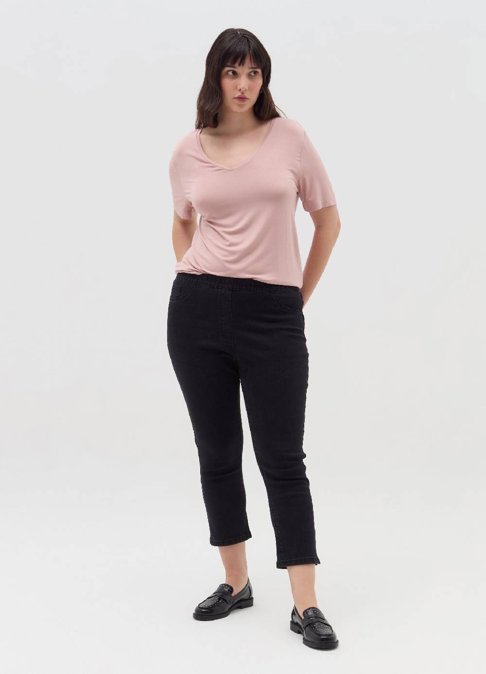 MYA T-shirt con scollo a V Curvy
