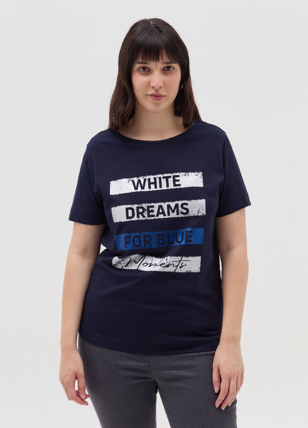 MYA T-shirt Con Stampa In Foil Curvy