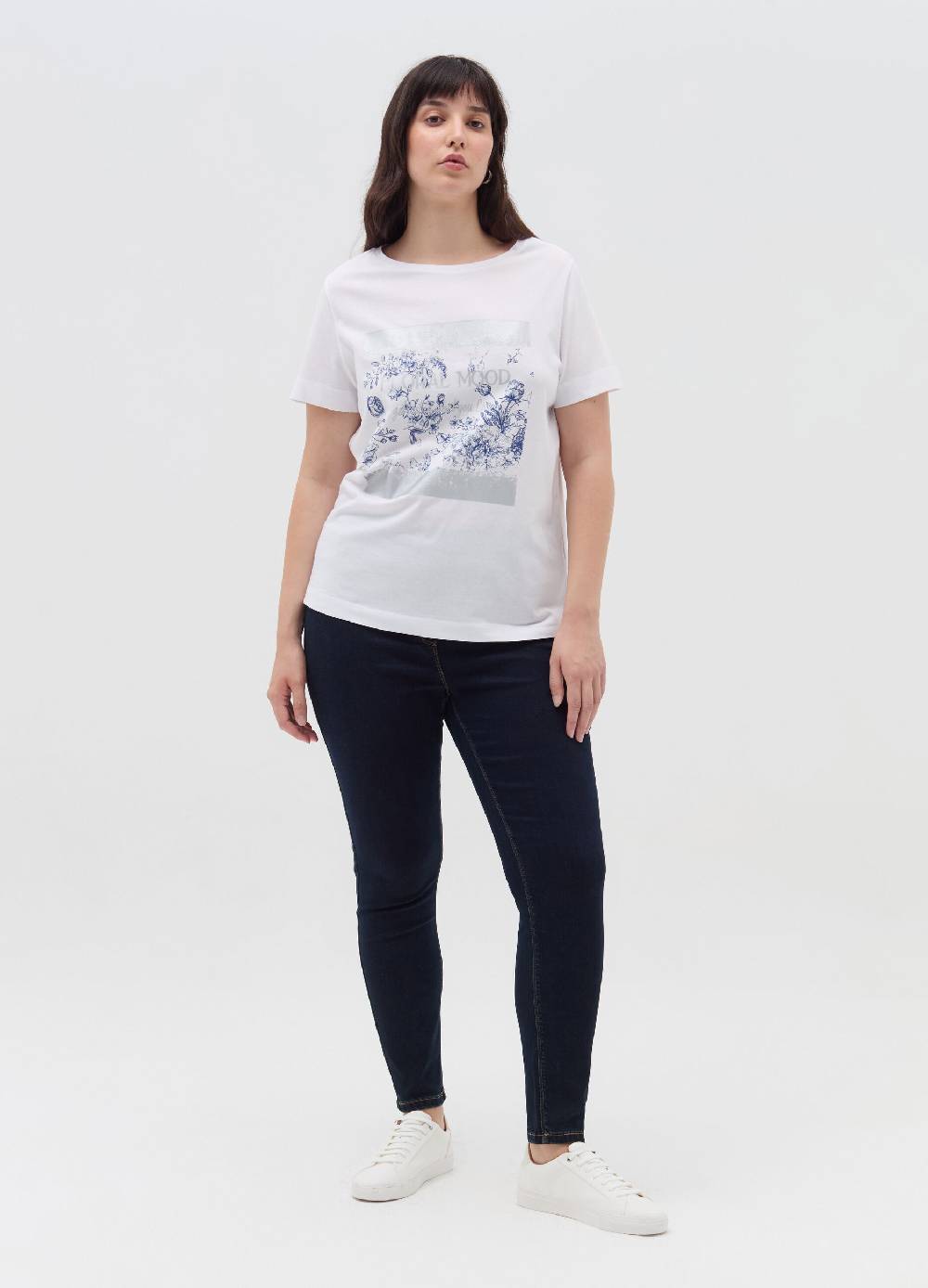MYA T-shirt con stampa in foil Curvy