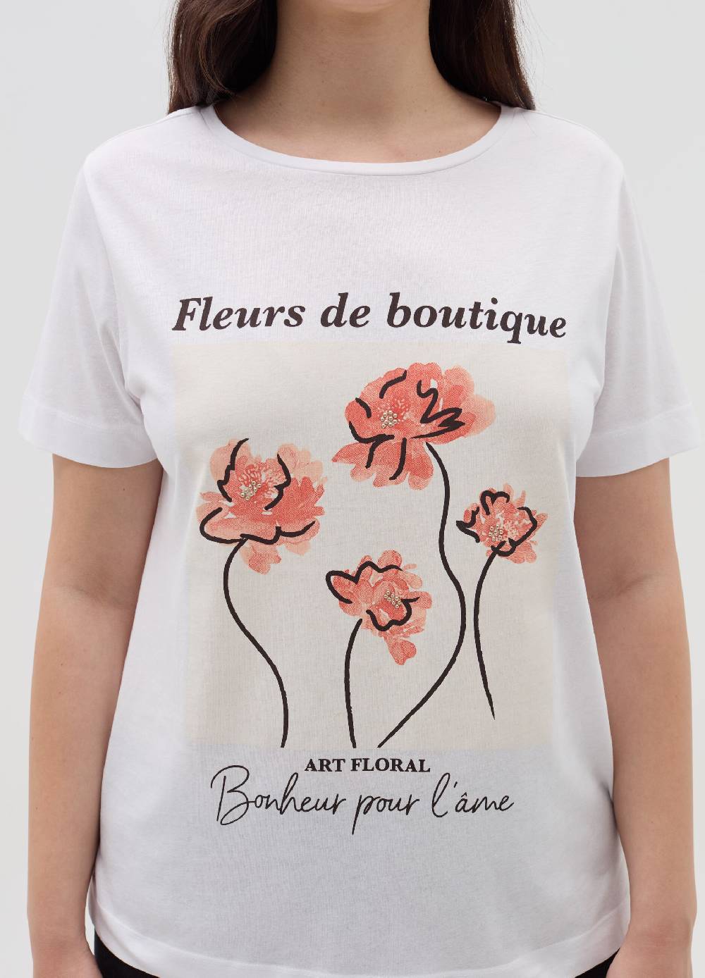 MYA T-shirt In Cotone Con Stampa Curvy