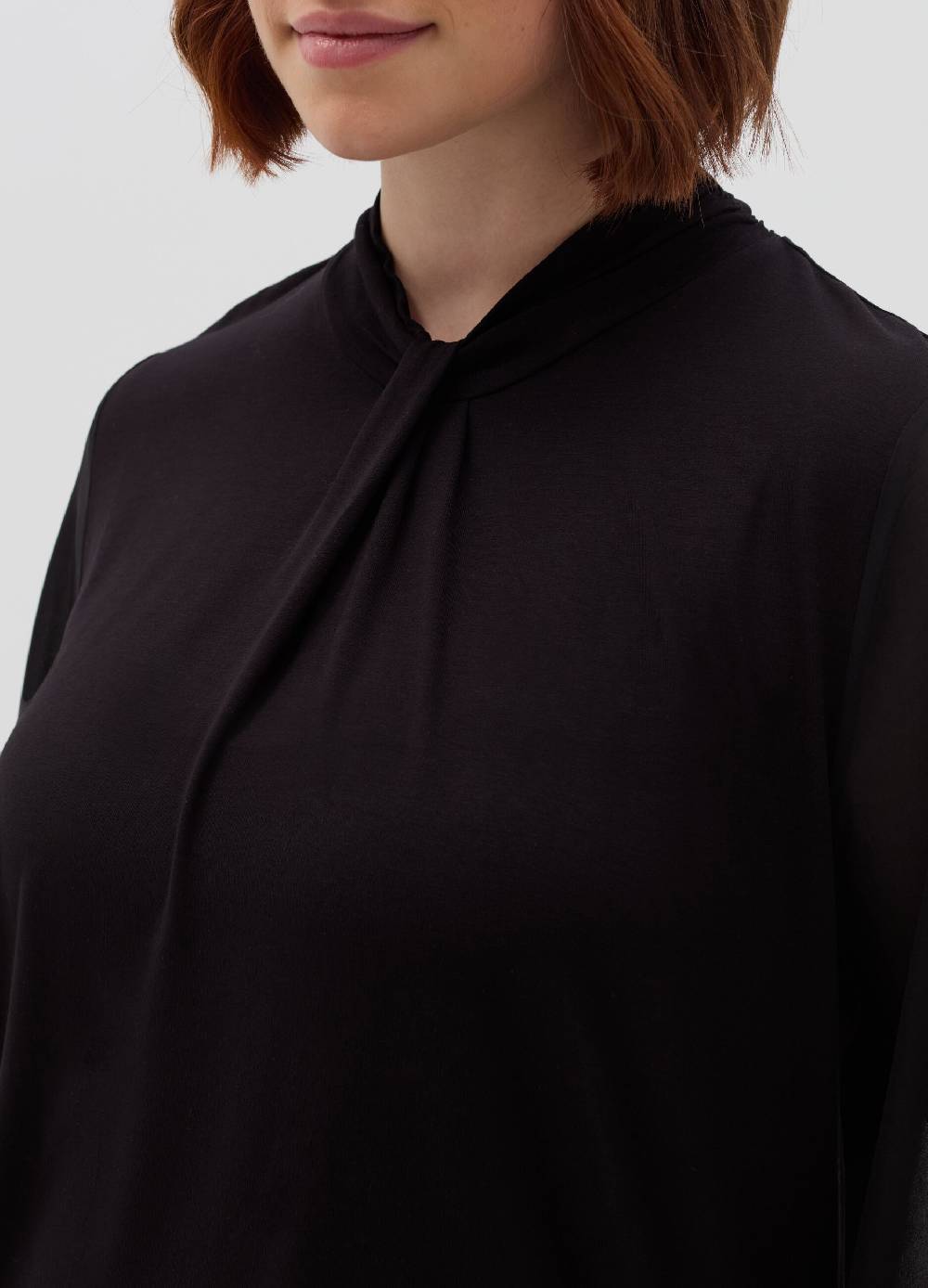 MYA T-shirt In Viscosa Stretch Con Nodo Curvy