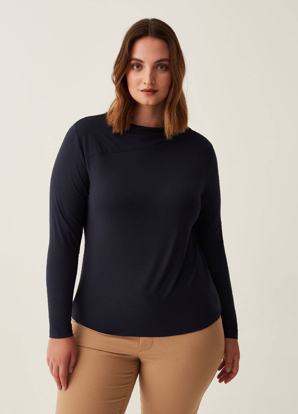 MYA T-shirt in viscosa stretch Curvy