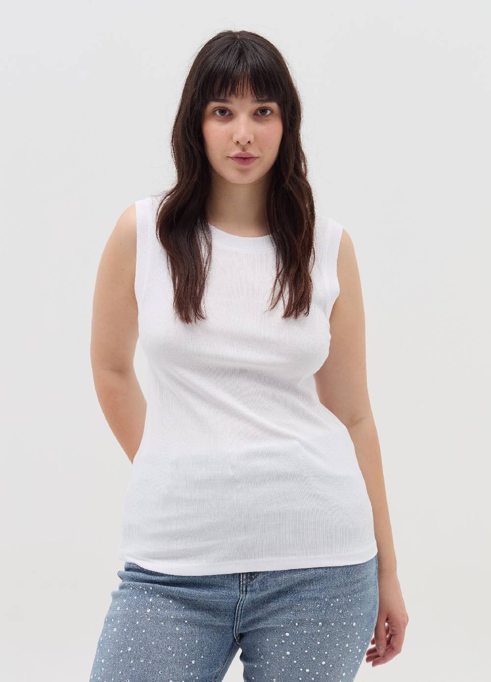 MYA Tank Top A Costine Sottili Curvy