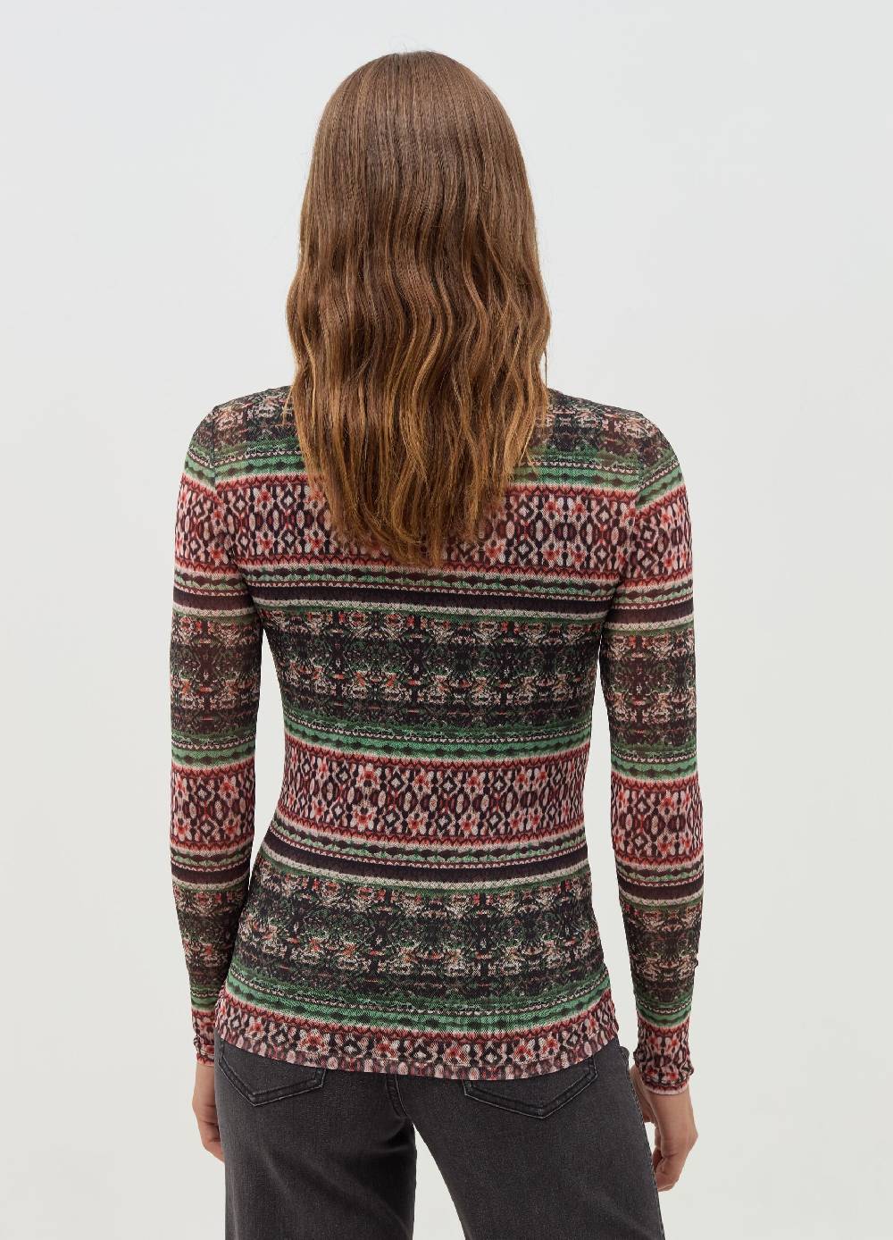 NICOL CARAMEL T-shirt Premaman Con Stampa All-over