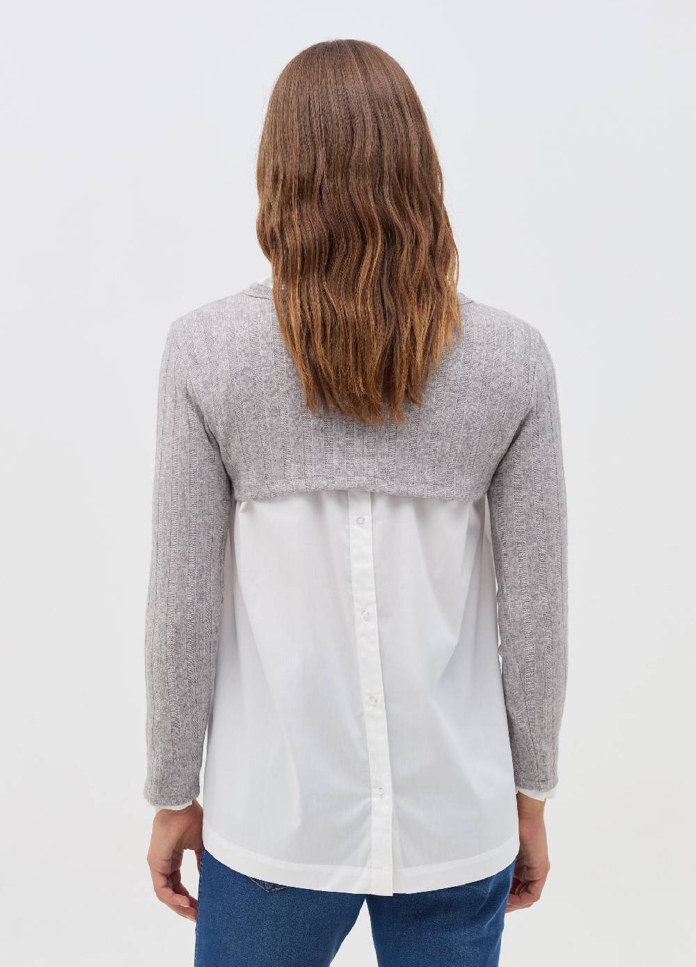 NICOL CARAMEL T-shirt Premaman Crop A Coste Piatte