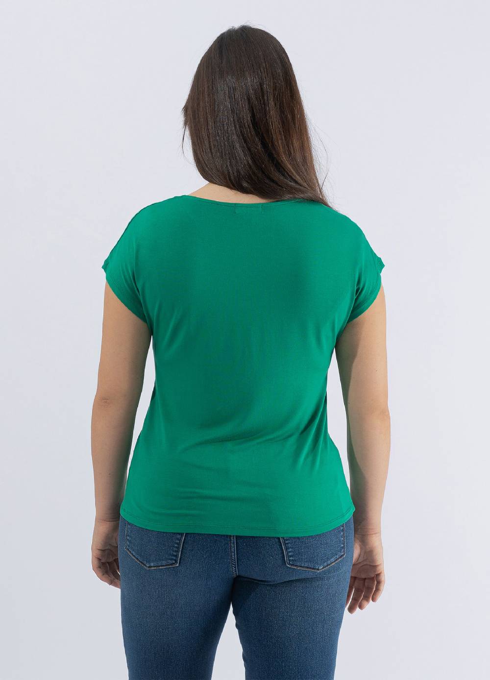 OCTOBER T-shirt Scollo A V Con Nodo Curvy