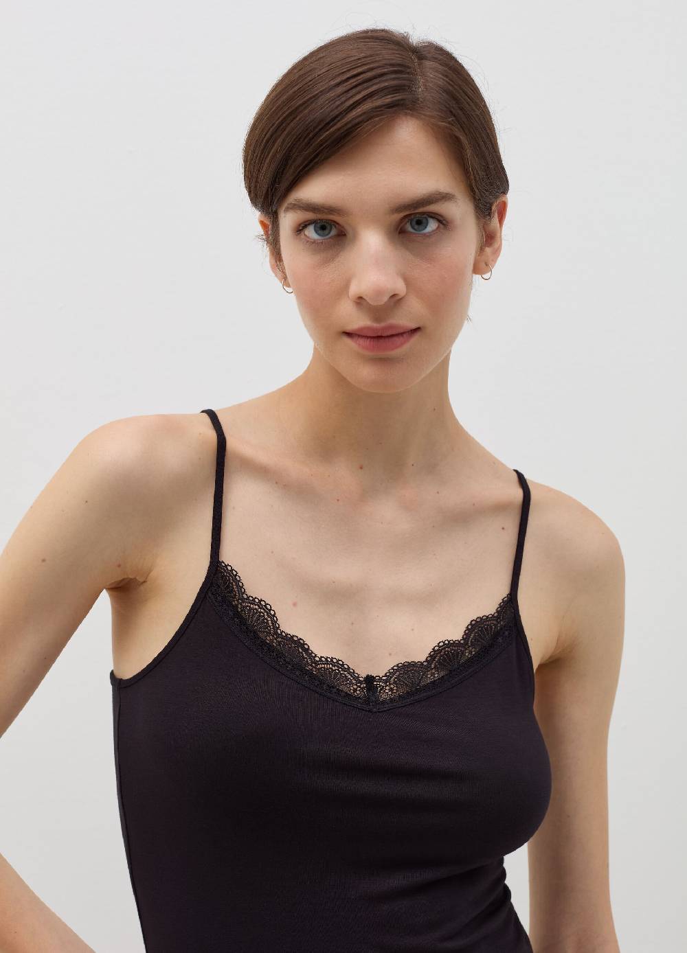 OVS Canotta In Viscosa Stretch Con Pizzo