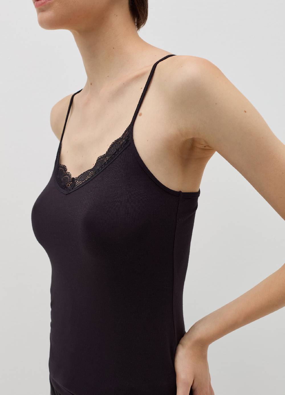 OVS Canotta In Viscosa Stretch Con Pizzo