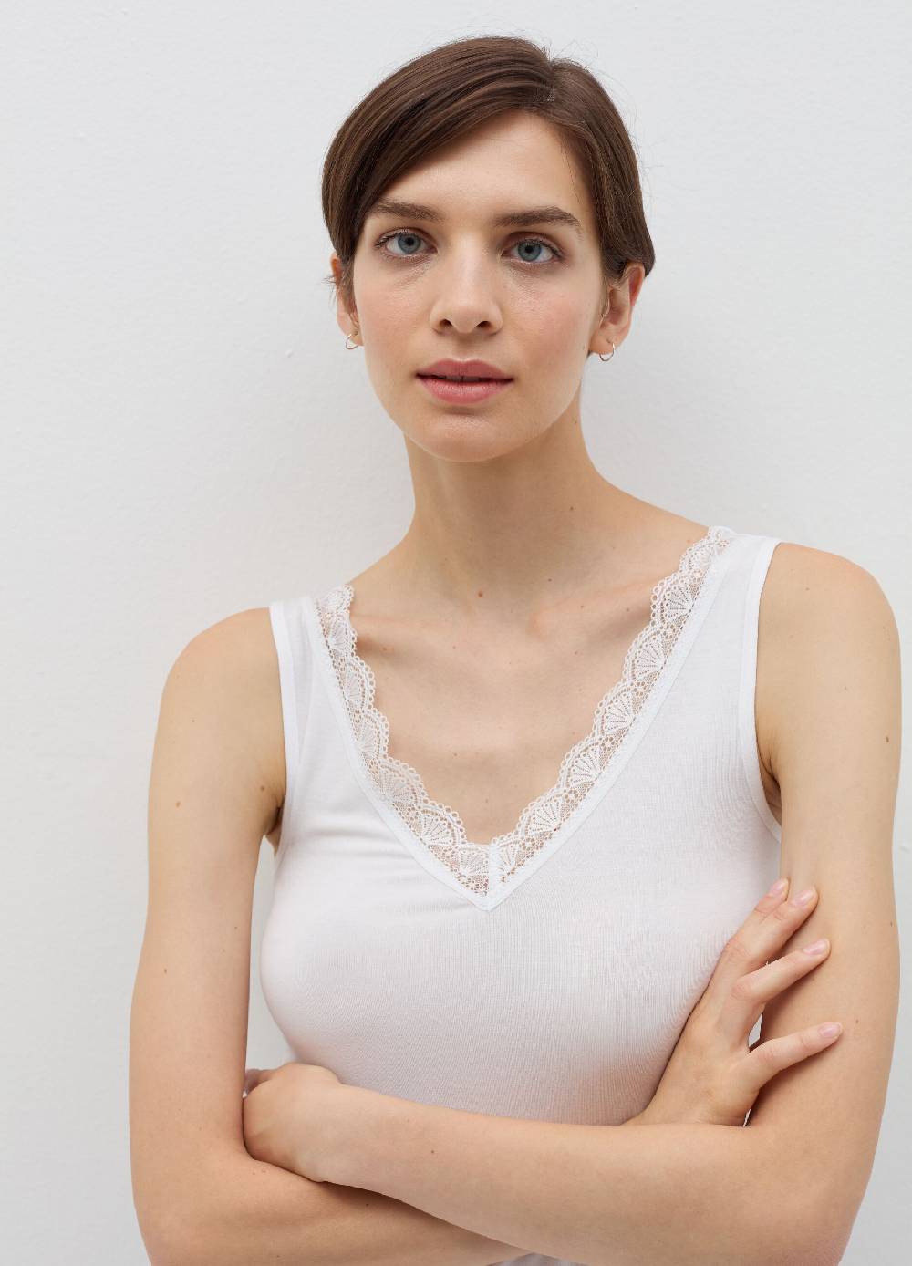 OVS Canotta In Viscosa Stretch Con Pizzo