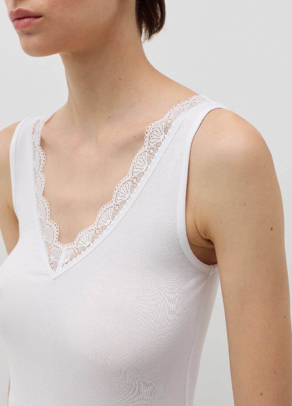 OVS Canotta In Viscosa Stretch Con Pizzo