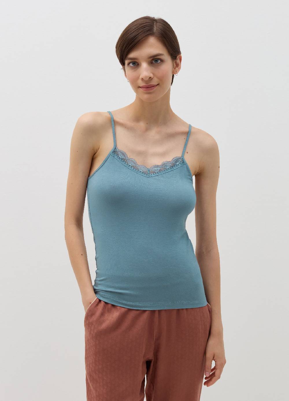 OVS Canotta in viscosa stretch con pizzo