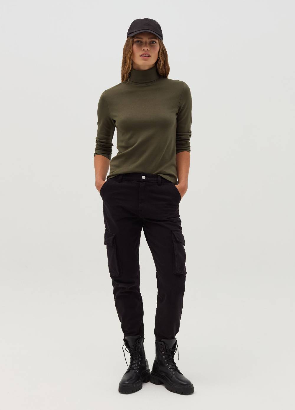 OVS T-shirt a collo alto con maniche lunghe