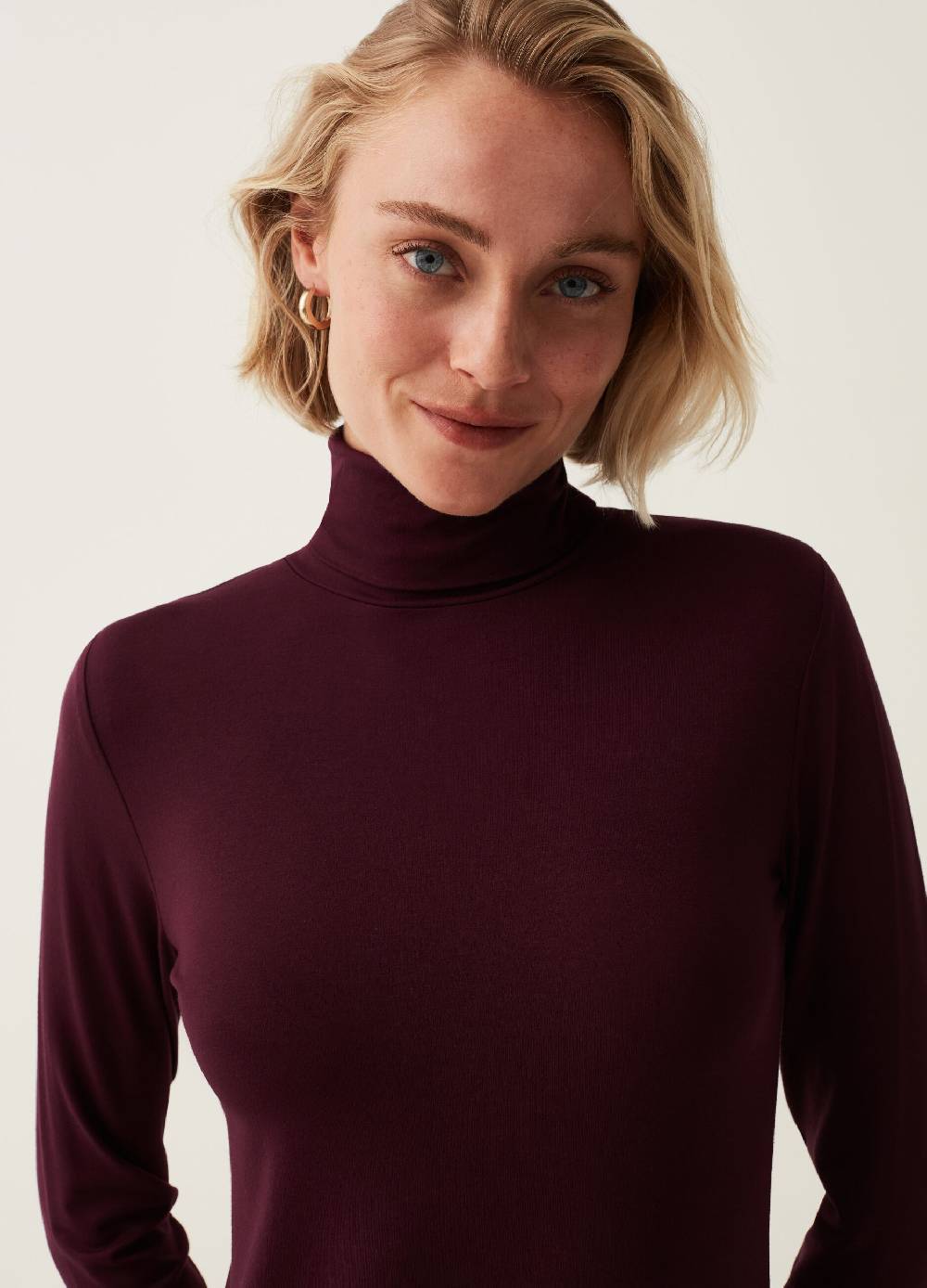 OVS T-shirt A Collo Alto Con Maniche Lunghe