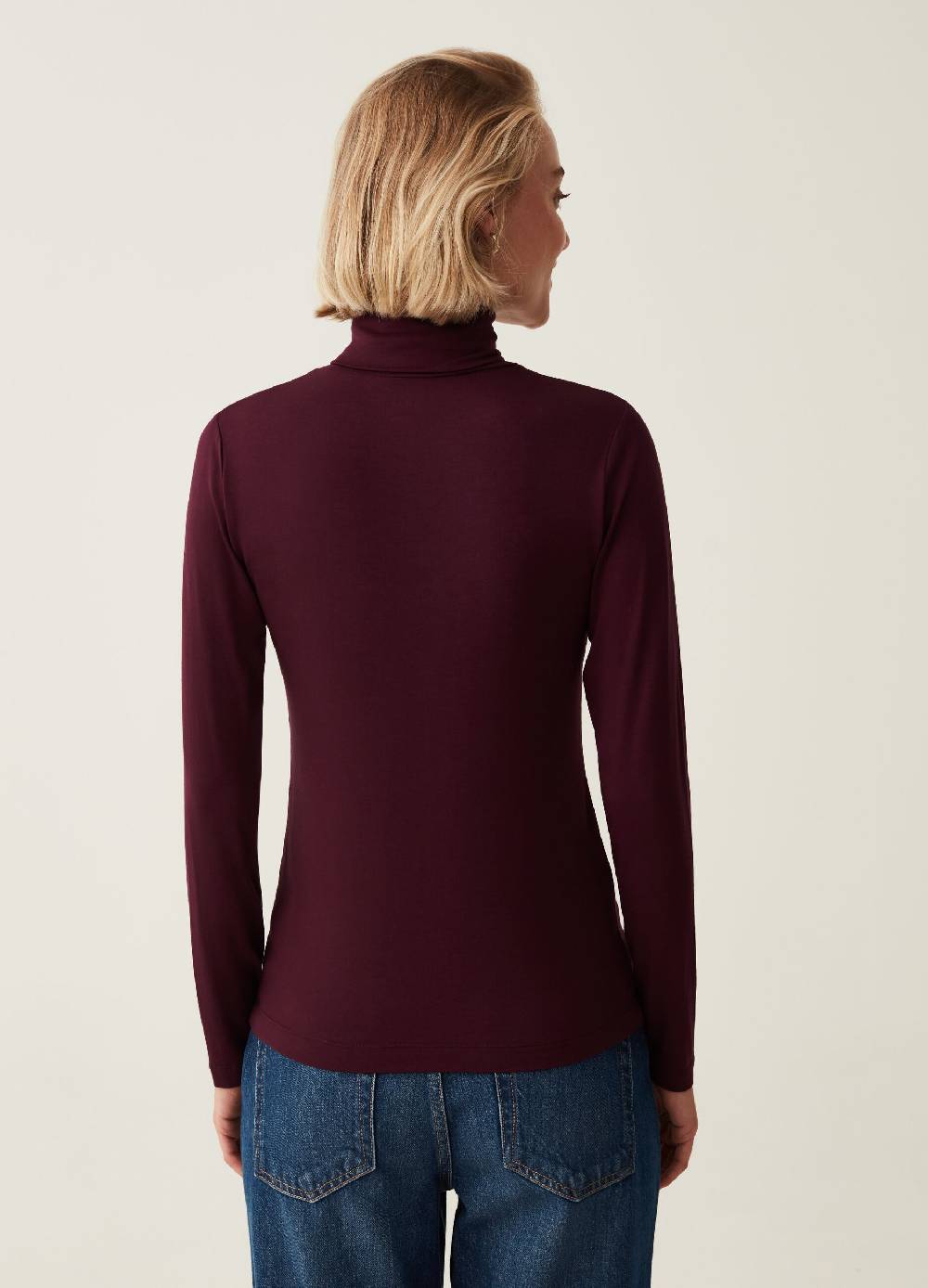 OVS T-shirt A Collo Alto Con Maniche Lunghe