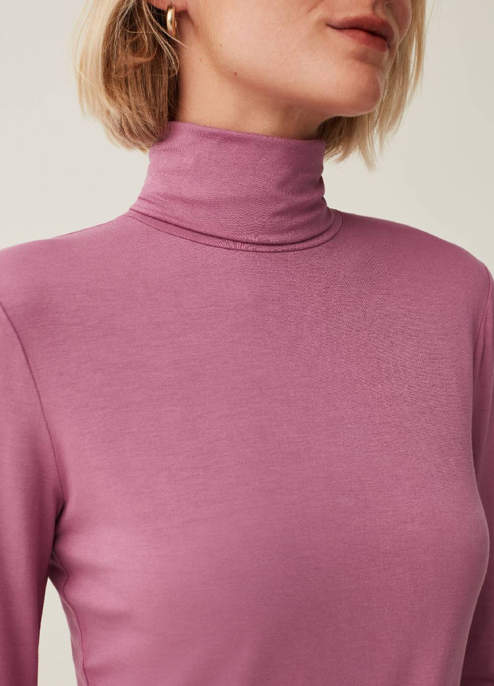 OVS T-shirt A Collo Alto Con Maniche Lunghe